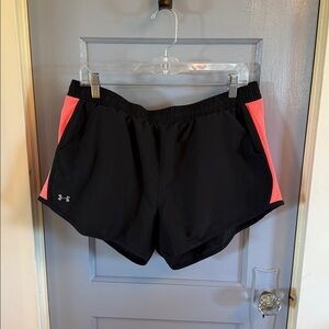 Under Armour Black Shorts with Pink Panels